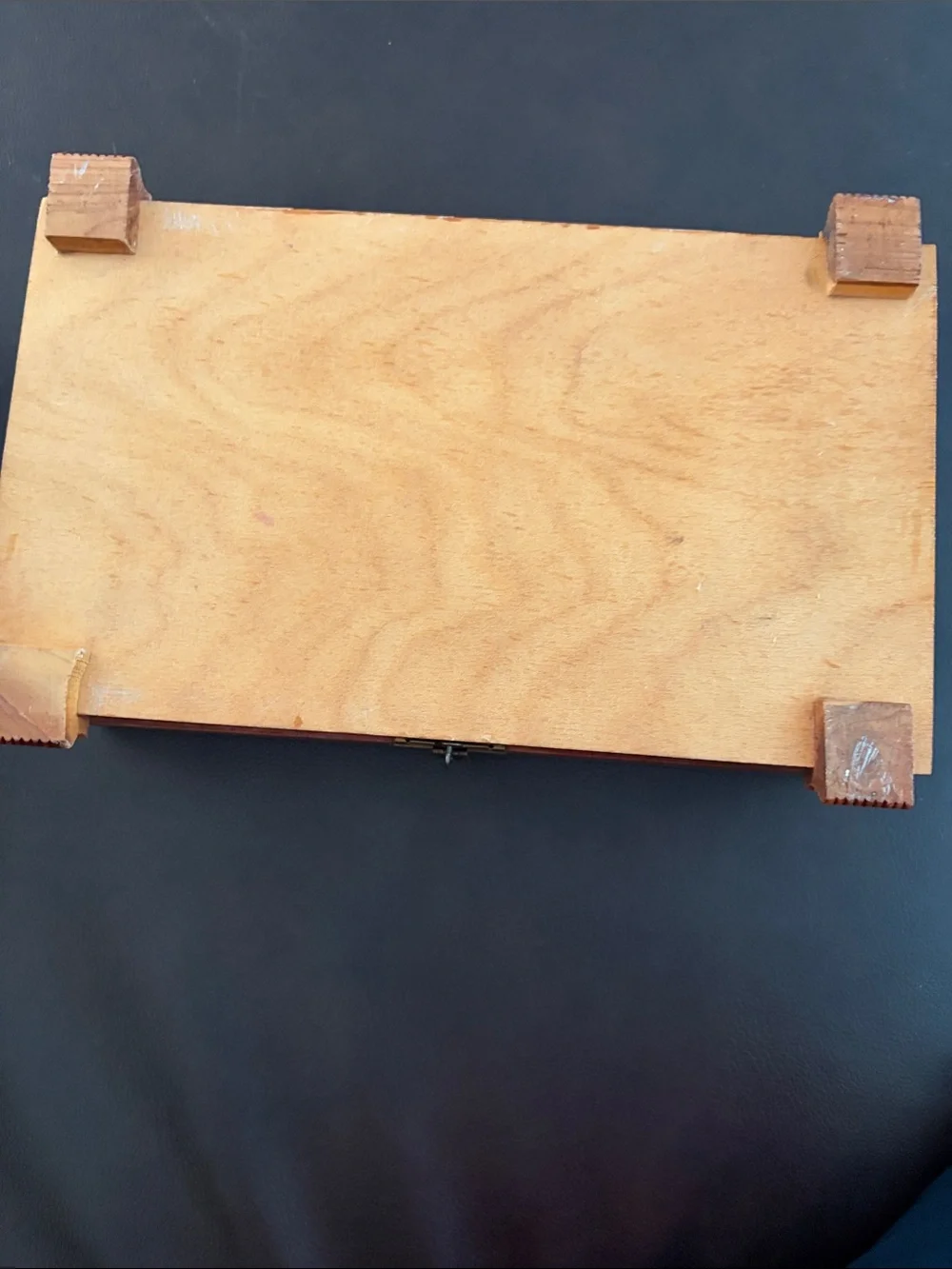 Handcrafted Wooden Jewelry Box with Scenic Inlay
